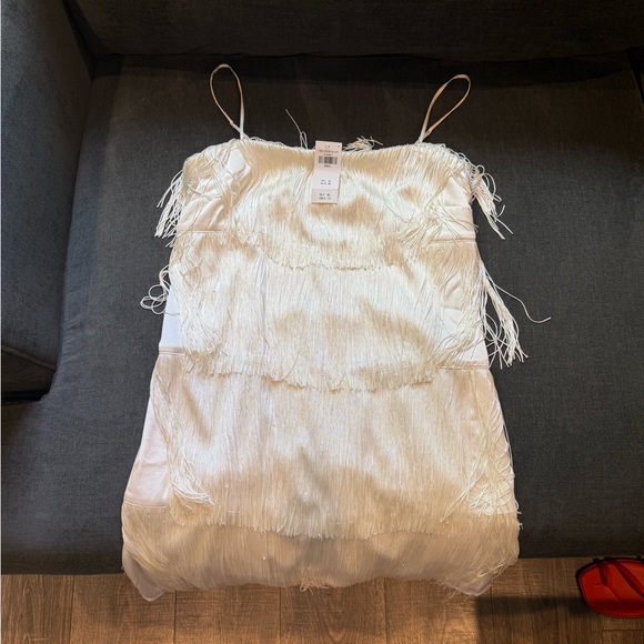 Abercrombie & Fitch Fringe Mini Dress SKU: 657523017 white - S - Picture 3 of 6